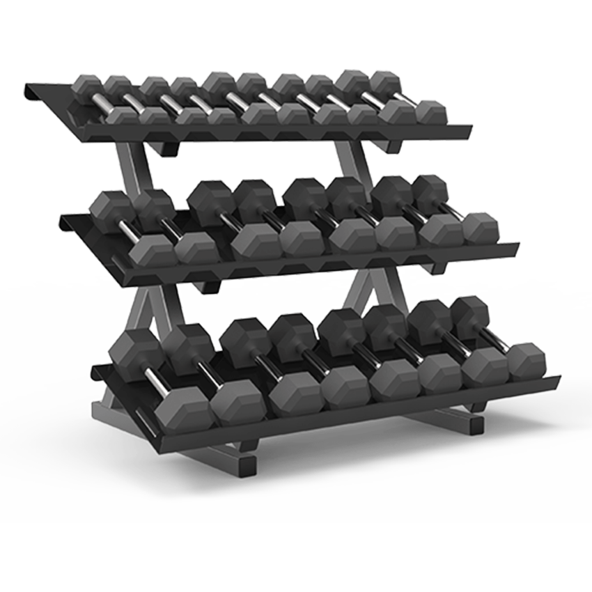 FREE MOTION HEX DUMBBELL RACK (SHORT)
