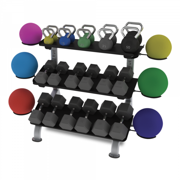 FS-24 3-TIER FLAT TRAY DUMBBELL RACK