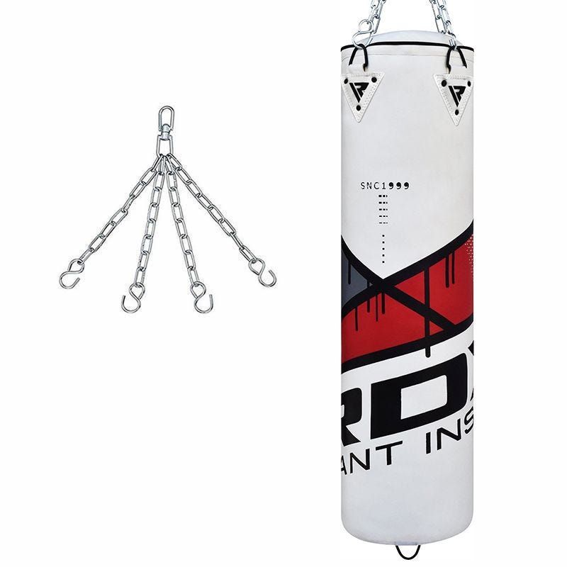RDX F7 EGO 4FT / 5FT 2-IN-1 RED PUNCHING BAG FOR MMA, MUAY THAI, KICKBOXING SET