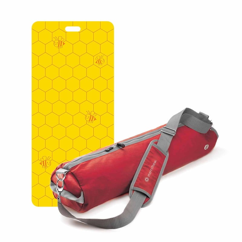 MERRITHEW Eco Mat for Kids with Bag · Bee Happy