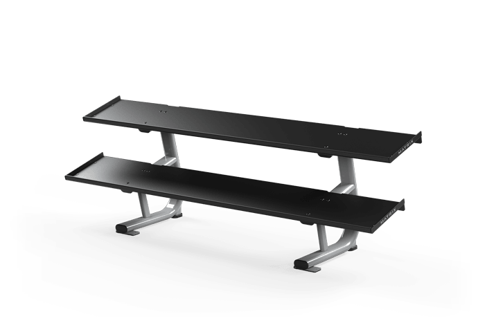 MATRIX Magnum 2-Tier Flat-Tray Dumbbell Rack (231 Cm / 91")
