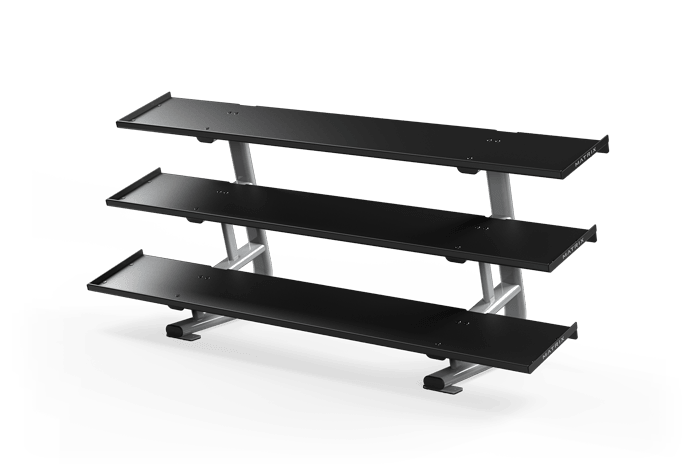MATRIX Magnum 3-Tier Flat-Tray Dumbbell Rack (231 Cm / 91")